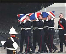 Flag Draped Coffins